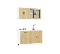 vidaXL Ensemble d'armoires de cuisine 4 pcs Kalmar bois d'ingénierie, ensemble d'armoires, étagère de rangement, placard, 3314854