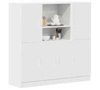 Ensemble d'armoires de cuisine - vidaXL - Blanc - Bois d'ingénierie - 133x41,5x131,5 cm - Grand espace de rangement