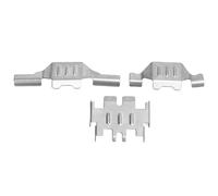 Ensemble d'armure de châssis RC en Acier Inoxydable, Accessoires de Mise à Niveau de Protection durables Haute Performance pour Voiture Traxxas TRX4M 1 18 RC Argent 3 pièces