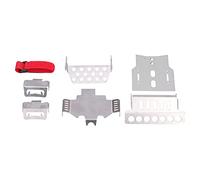 Ensemble d'armures de châssis en acier inoxydable, Kit de mise à niveau de la plaque de Protection inférieure pour voiture RC