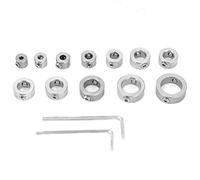 Ensemble d'arrêt de Forage, 12pcs 3-16mm Perceuse en Acier Inoxydable Bit d'arrêt de Profondeur Anneau de Limite de perçage avec Hex Wrenche pour resserrer Le Jeu d'arrêts