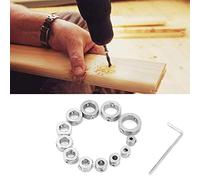 Ensemble d'arrêt de forage, 12pcs 3-16mm Perceuse en acier inoxydable Jeu de colliers de butée de profondeur Anneau de limite de perçage