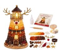 Ensemble d'art de Noël en verre avec tour lumineuse 3D - Décoration de | Sea Glass Kit créatif pour débutants, professionnels, adultes, femmes, bricoleurs, salon, chambre à coucher, appartement