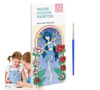 Ensemble d'art de peinture à l'aquarelle, livre de peinture à l'aquarelle pour tout-petits - Petits tampons de Livres Livre de à - Tampons de de poche avec pince