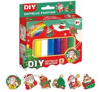 Ensemble d'art et d'artisanat de Noël, peinture en cristal à faire soi-même, ensemble 'art et 'artisanat, peinture en cristal multicolore avec kit de pendentif Noël, à faire soi-même p