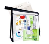Ensemble d'articles de toilette de voyage pour femmes, mini kit de toilette approuvé TSA pour les voyages et les séjours à l'hôpital, articles de toilette essentiels de voyage pour sac à main et nuit