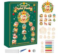 Ensemble d'artisanat à la Peinture en Cristal, 1 Set Kit de Peinture en Cristal pour Le Pendentif en Cristal de Bricolage de Noël avec 8 pigments et Emballage Cadeau Creative Crystal Paint Arts et AR
