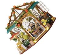 Ensemble d'assemblage de maquette de café réaliste en bois miniature pour les amateurs de maison, ensemble de construction éducatif STEM