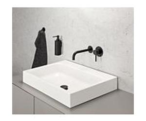 Ensemble d'assemblage Herzbach Deep Black 23.203757. 2000 .12 mitigeur lavabo encastré, bec 240 mm, noir mat