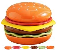 Ensemble D'assiettes À Hamburger, Lot De 6 Petits Bols À Hamburger, Plat À Sauce Soja Assiettes À Apéritif Jolis Bols Et Assiettes En Céramique En Forme De Hamburger Vaisselle Originale Cadeau