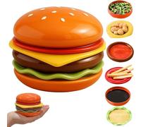 Ensemble d'assiettes à hamburgers, plats à bulles empilables à 6 couches, bols d'apéritifs en céramique pour Sushi Dip Snack Dessert fête vaisselle de salle à manger