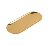 Ensemble d'assiettes en acier inoxydable, plateau de camping léger, for barbecue, collation, salade, apéritif, fruits, biscuits(Gold-6pcs,M)
