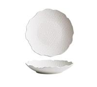Ensemble d'assiettes en céramique, Ceramic Dinner Plate Black And White 9-11 inches(A,11 in)