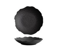 Ensemble d'assiettes en céramique, Ceramic Dinner Plate Black And White 9-11 inches(B,11 in)