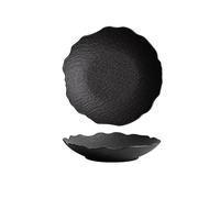 Ensemble d'assiettes en céramique, Ceramic Dinner Plate Black And White 9-11 inches(B,9 in)