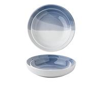Ensemble d'assiettes en céramique, Stackable Ceramic Deep Dish Dinner Plates Multiple Sizes(B)