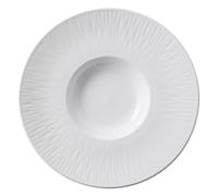 Ensemble d'assiettes en céramique, White Ceramic Deep Dinner Plate Stackable(L)