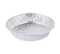 Ensemble d'assiettes rondes jetables en aluminium, disponibles en plusieurs lots. Barquettes et plats en aluminium pour la cuisson, la pâtisserie et la conservation des aliments. (8 pouces)