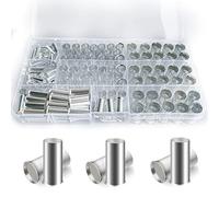 Ensemble d'assortiment de manchons d'extrémité de fil 190 pièces Shaker non isolé, manchons de serrage de câble d'étamage en cuivre Manchons d'extrémité de fil manchons (10 16 25 35 50 mm2), Lewttyer