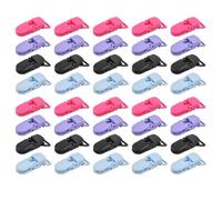 Ensemble d'attache-sucette en plastique, 50 pièces, porte-sucette à pression, porte- pour bébés factices, pinces à bavoir et artisanat de bricolage