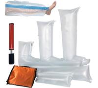 Ensemble d'attelles à air de premiers secours 6 pièces, combinaisons gonflables portables en PVC, attelle d'immobilisation de fracture osseuse sous vide d'urgence, avec pompe à main