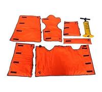 Ensemble d'attelles à air de premiers secours portables, combinaisons multiples gonflables en PVC, attelle d'immobilisation for fracture osseuse sous vide avec pompe, peut être radiographiée
