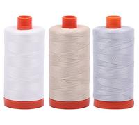 Ensemble d'Aurifil 50 WT fils de coton égyptien, grande 1 300,3 m, bobines, avec et sans Aurifil vide Filetage Coque 12 Capacité de bobine, 2021 2310 2600, 3 Spool Bundles