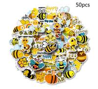 Ensemble D'autocollants Abeille, 50 Pièces, Autocollants Personnalisés Adaptés À La Plupart Des Surfaces Lisses