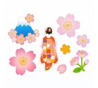 Ensemble D'autocollants Adhésifs En Fleurs De Cerisier Rose, Étiquette Scrapbook, Dessin Animé Mignon Pour Fille, Pour Journal Intime, Papeterie Coréenne