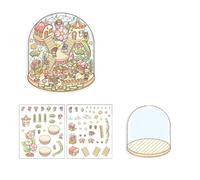Ensemble d'autocollants de paysage pour enfants - Scène créative - Activité artistique avec PET réutilisable et pince à épiler - Collection paradisiaque Crystal Paradisiacal