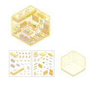 Ensemble d'autocollants de paysage pour enfants - Scène créative - Activité artistique avec PET réutilisable et pince à épiler - Collection paradisiaque Crystal Paradisiacal