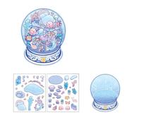 Ensemble d'autocollants de paysage pour enfants - Scène créative - Activité artistique avec PET réutilisable et pince à épiler - Collection paradisiaque Crystal Paradisiacal
