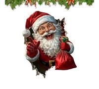 Ensemble d'autocollants de Père Noël, autocollants adhésifs, décoration murale de Noël amovible, lot d'autocollants de vacances festives, autocollants décoratifs réutilisables pour la maison, les fête