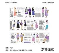 Ensemble D'autocollants En Forme D'animaux De Compagnie, Étiquette Scrapbooking, Personnages Mignons, À La Mode, Pour Journal Intime, Art, Planificateur, 6 Pièces/Paquet