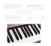 Ensemble d'Autocollants pour Clavier de Piano - Apprenez les Notes Facilement - Compatible avec 49, 61, 76, 88 Touches - Ebook Gratuit Inclus - Instructions en Français