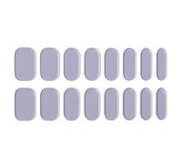 Ensemble D'autocollants Pour Ongles Semi-cures Lampe Couvertures Complètes Couleur Unie Patchs De Manucure Femmes Enveloppes En Résine