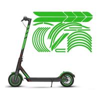 Ensemble d'autocollants réfléchissants en PVC pour scooter électrique Xiaomi M365 Améliore la visibilité et la sécurité de nuit avec plusieurs options de couleur, 36 x 28 cm (vert)