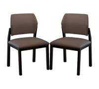 Ensemble de 1/2/4 chaises de salle à manger rétro en simili cuir du milieu du siècle, chaise de banquet moderne, sièges rembourrés, cuisine et salle à manger adaptées, café de ferme(Dark gray,2PCS)