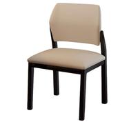 Ensemble de 1/2/4 chaises de salle à manger rétro en simili cuir du milieu du siècle, chaise de banquet moderne, sièges rembourrés, cuisine et salle à manger adaptées, café de ferme(Beige,1PCS)