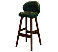 Ensemble de 1/2/4 tabourets de bar/comptoir, style vintage, avec assise rembourrée en similicuir et pieds en bois, idéal for la cuisine, la salle à manger ou un coin café.(1PCS Green,73cm/28.74in)