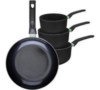 Ensemble de 1 poêle de 30 cm et 3 casseroles 16, 18 et 20 cm Fackelmann Brandao