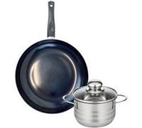 Ensemble de 1 Poêle de cuisson 20 cm et 1 faitout 12 cm Prima Brillant Elo