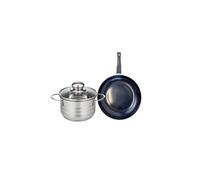 ELO 9709550 Batterie de cuisine 2 pièces, Ensemble de 1 Poêle de cuisson 20 cm et 1 faitout 16 cm Elo Prima Brillant, inox, induction