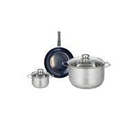 Ensemble de 1 Poêle de cuisson 20 cm et 2 faitouts 12 et 24 cm Prima Brillant Elo