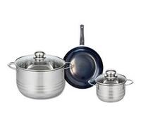 Ensemble de 1 Poêle de cuisson 20 cm et 2 faitouts 14 et 24 cm Prima Brillant Elo