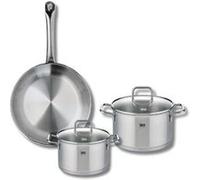 Ensemble de 1 Poêle de cuisson 24 cm et 2 faitouts 14 et 16 cm Elo Profi Citrin