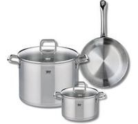 Ensemble de 1 Poêle de cuisson 24 cm et 2 faitouts 16 et 26 cm Elo Profi Citrin Gris