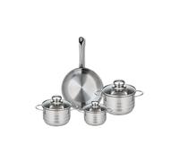 Ensemble de 1 Poêle de cuisson 24 cm et 3 faitouts 12, 14 et 16 cm Profi Brillant Elo