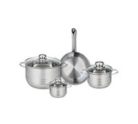 Ensemble de 1 Poêle de cuisson 24 cm et 3 faitouts 12, 16 et 24 cm Profi Brillant Elo