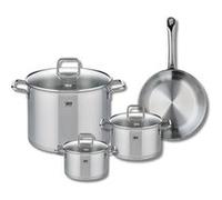 Ensemble de 1 Poêle de cuisson 24 cm et 3 faitouts 14, 16 et 26 cm Profi Citrin Elo